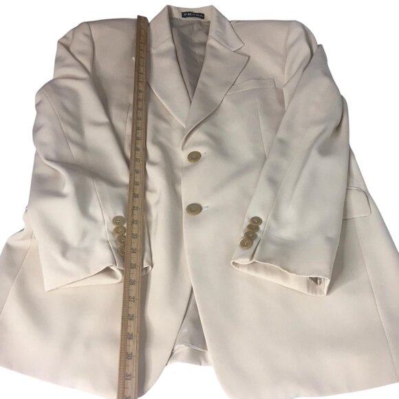Prada Blazer Mens 44 Large  Cream Beige Two Button  Designer Jacket Italy - Picture 11 of 16